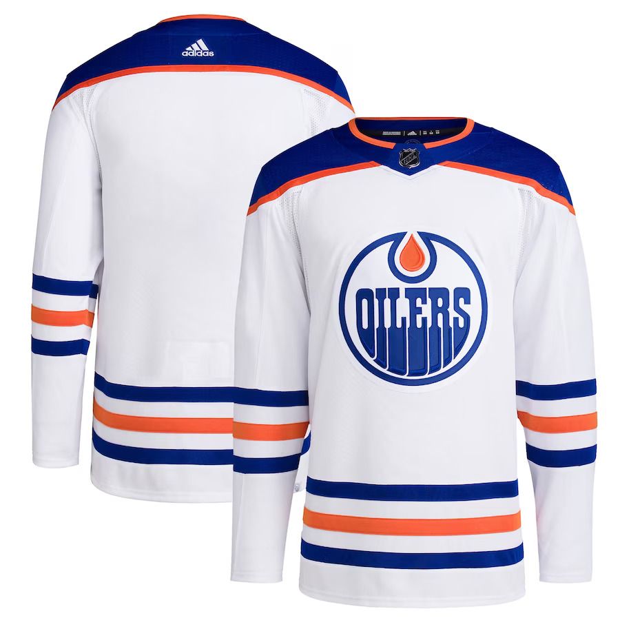 Men Edmonton Oilers adidas White Away Primegreen Authentic Pro Blank NHL Jersey->edmonton oilers->NHL Jersey